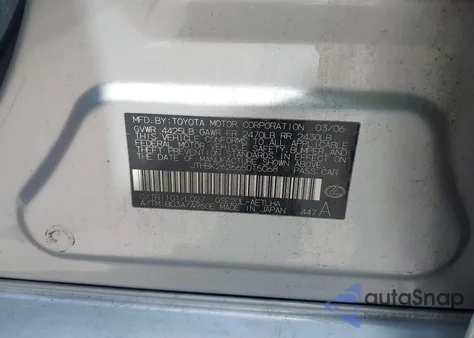 2006 Lexus Is 250 from USA, damaged, VIN JTHBK262665015068